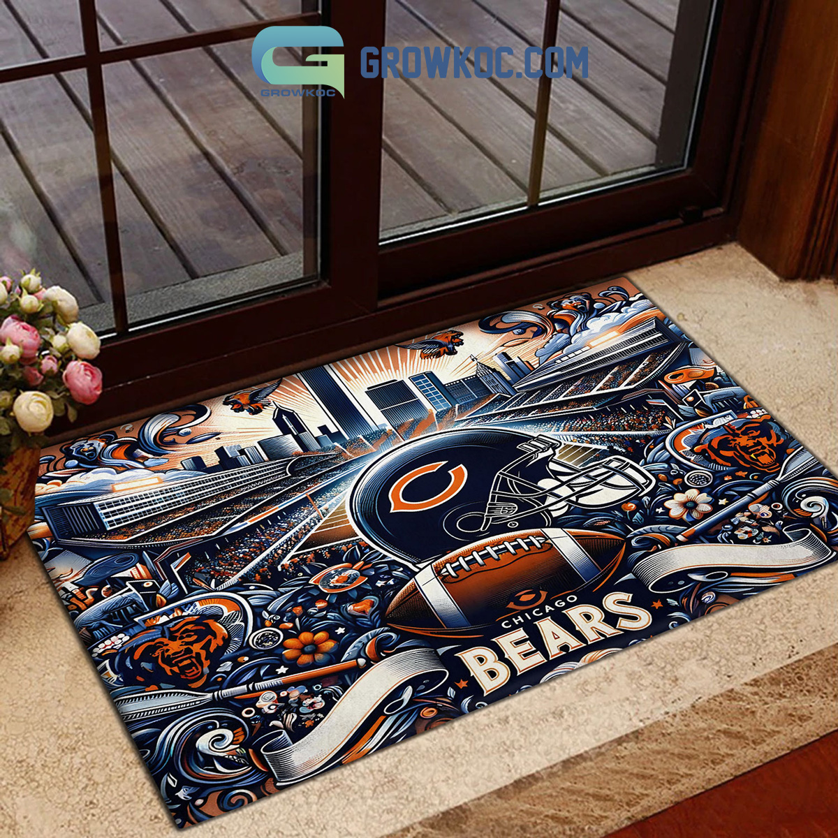 Chicago Bears Arlington Park Football Stadium Doormat2B1 pAsxl