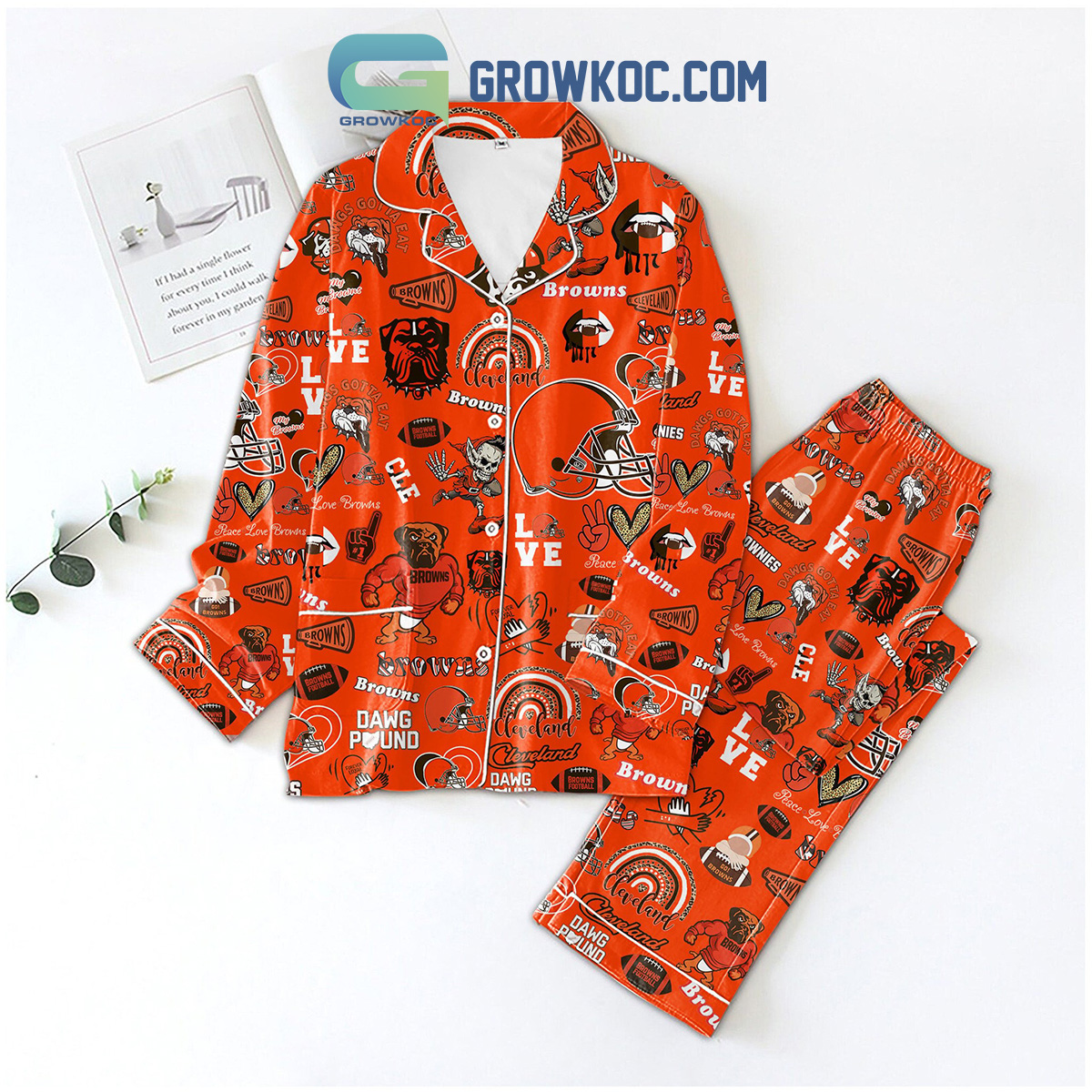 Chicago Bears Beardown Love Pajamas Set2B1 HTLyT