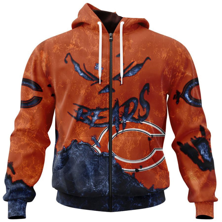 Chicago Bears Hoodie 3D Devil Eyes Gift for Fans 0