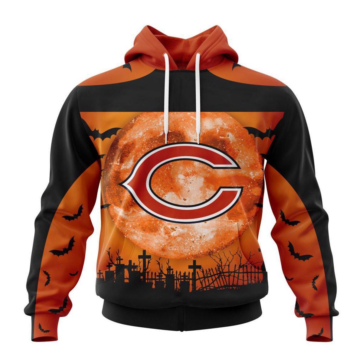 Chicago Bears Hoodie 3D Halloween Custom Name Number Gifts for Fans 0