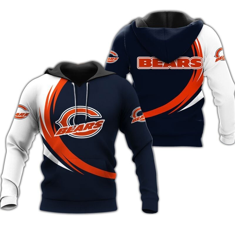 Chicago Bears Hoodie Curve Graphic Gifts for Fans 0