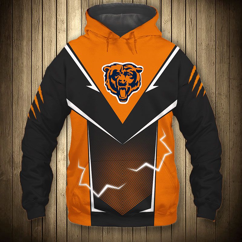 Chicago Bears Hoodie Lightning Graphic Gifts for Fans 0