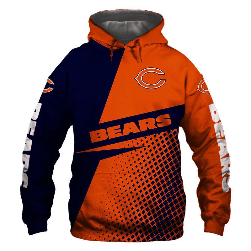 Chicago Bears Hoodie Longsleve Zip Hoodie for Fan 0