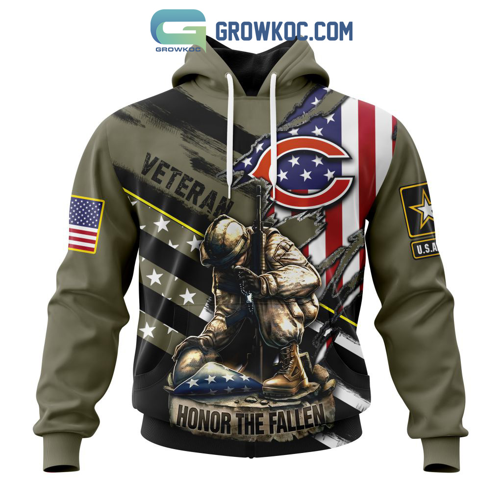 Chicago Bears NFL Veterans Honor The Fallen Personalized Hoodie T Shirt2B1 w7epa