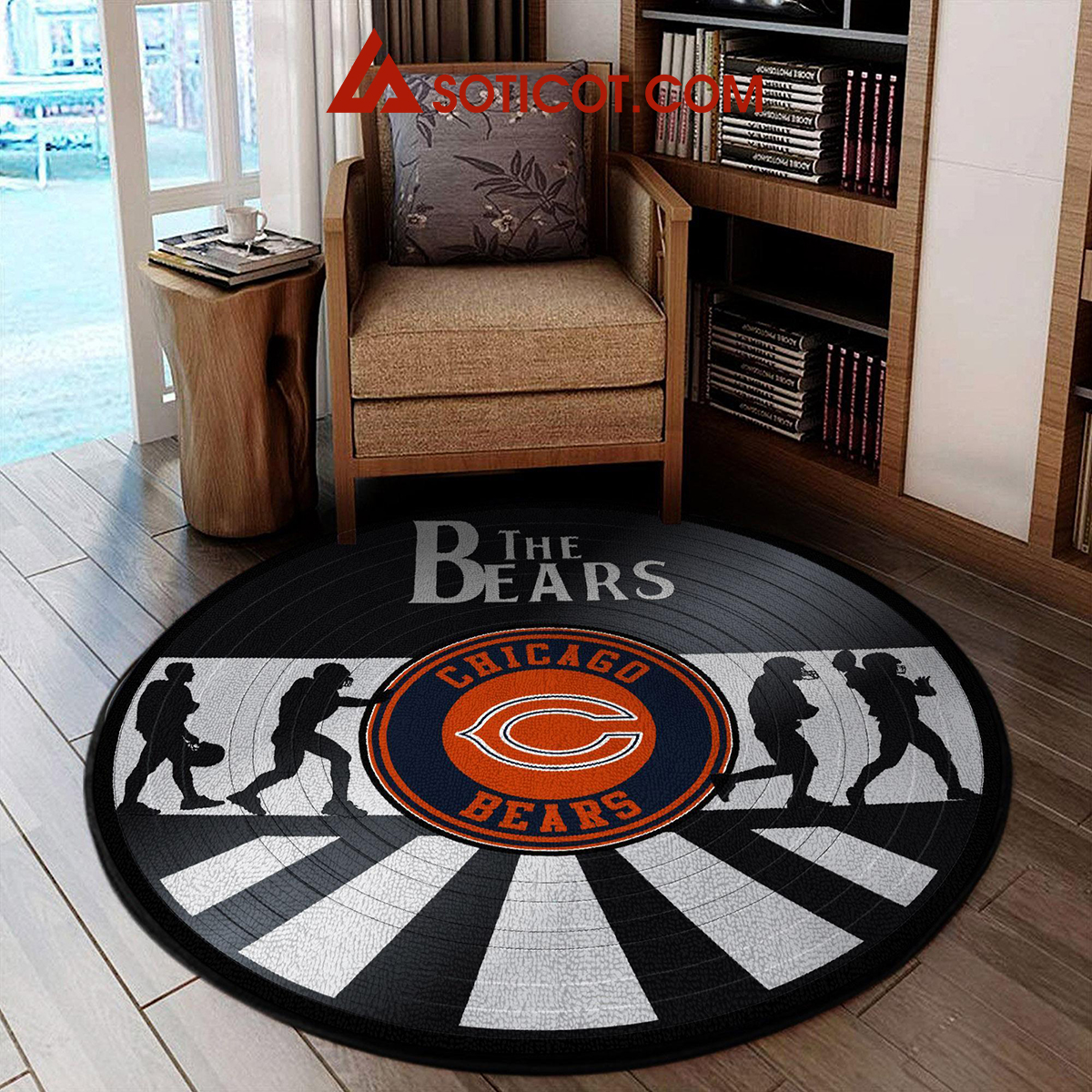 Chicago Bears New Style Sports Round Rug Carpet Livingroom Mat2B1 mhZnQ