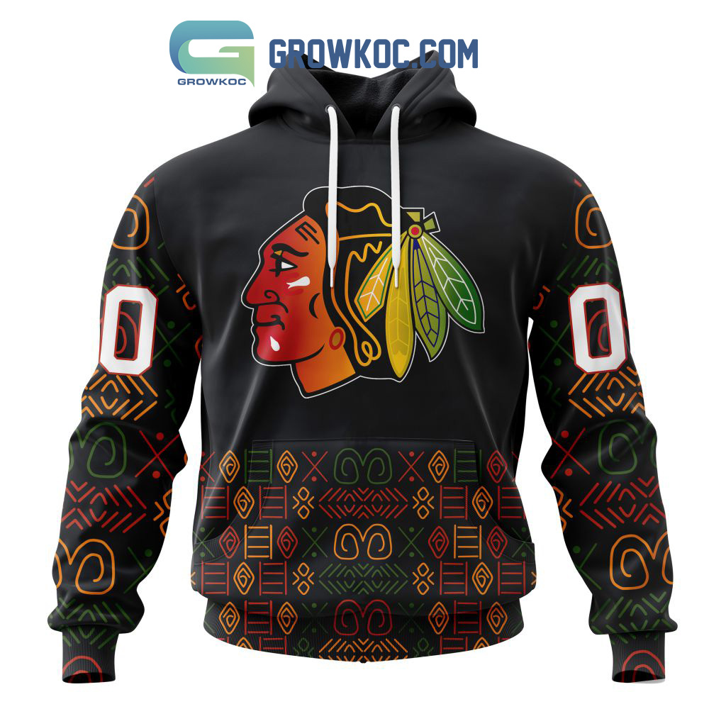 Chicago Blackhawks Black History Month Personalized Hoodie Shirts2B1 BPjhk