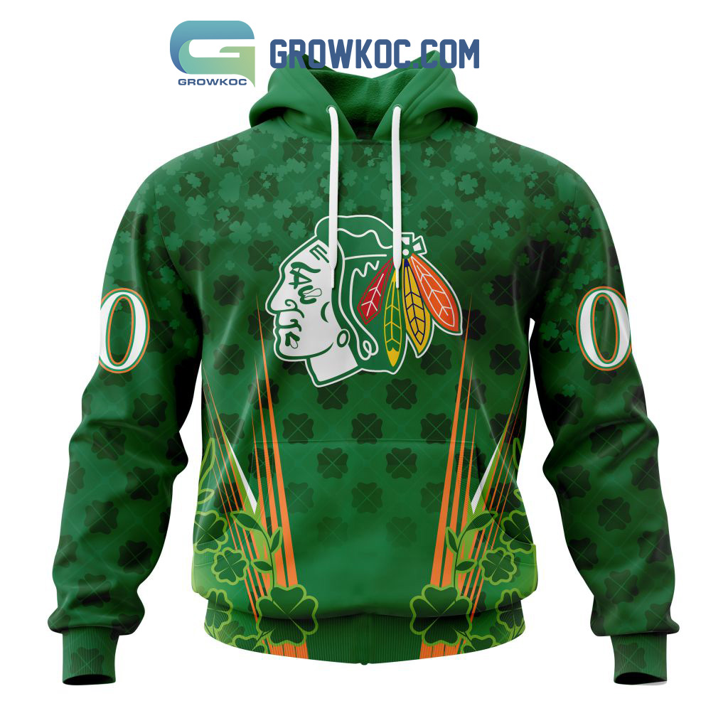 Chicago Blackhawks St. Patricks Day Personalized Hoodie Shirts2B1 e7gAv