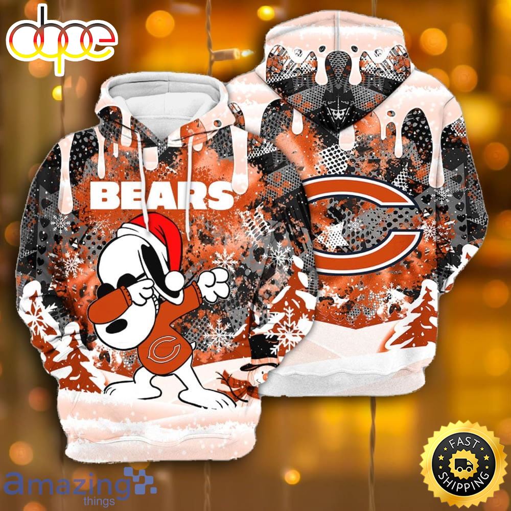 Chicago Bears Snoopy Dabbing The Peanuts Sports Football American Christmas All Over Print 3D Hoodie qf6ob8