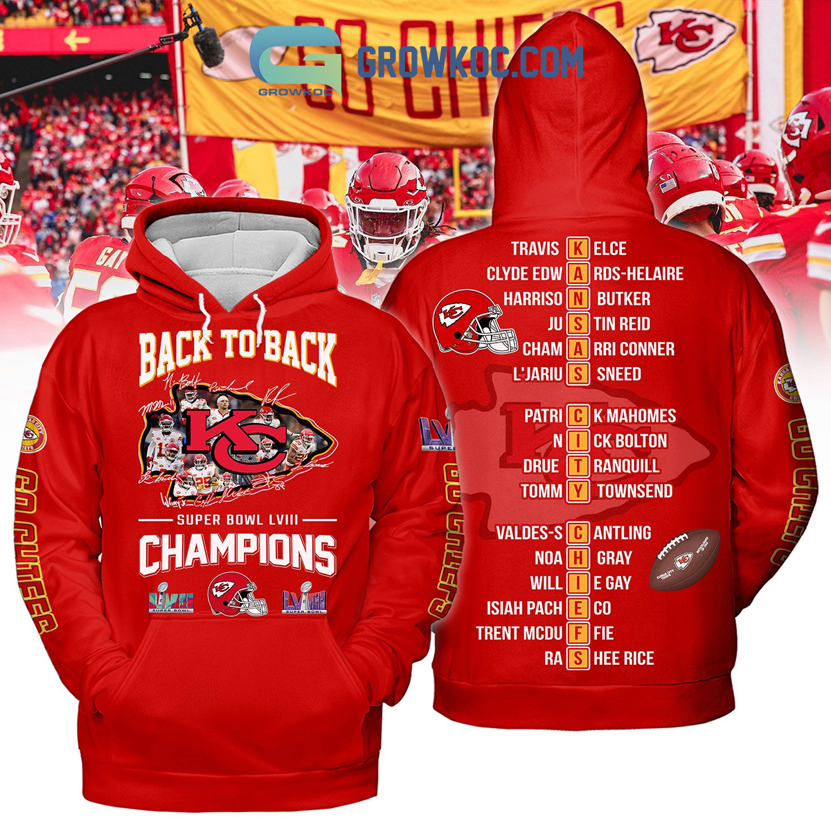 Chiefs Back To Back Super Bowl Champions Hoodie T Shirt2B1 Hf0Oe