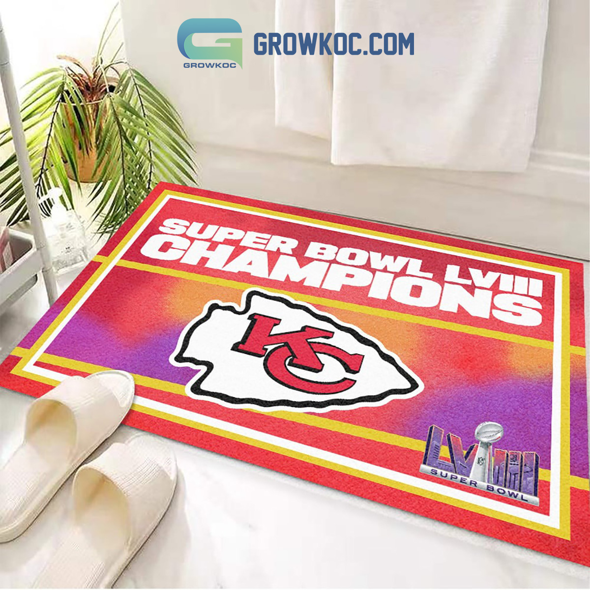 Chiefs Super Bowl LVIII Champions Doormat2B1 ZLLpg