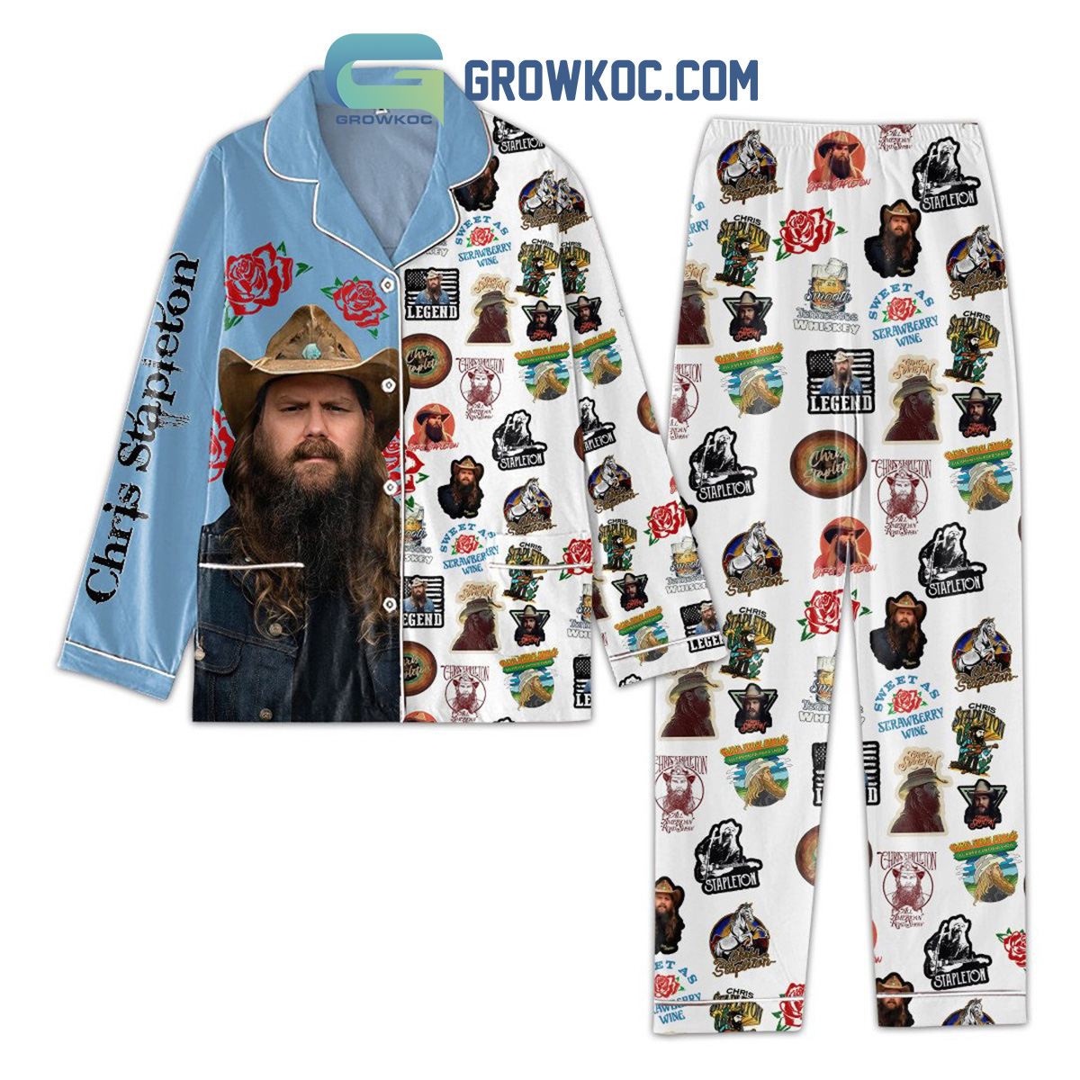 Chris Stapleton Legend Polyester Pajamas Set2B1 o6kdQ