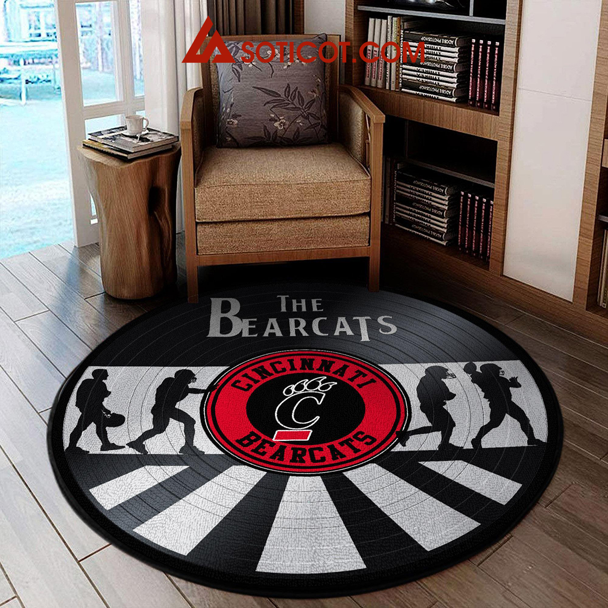 Cincinnati Bearcats New Style Sports Round Rug Carpet Livingroom Mat2B1 jycgv