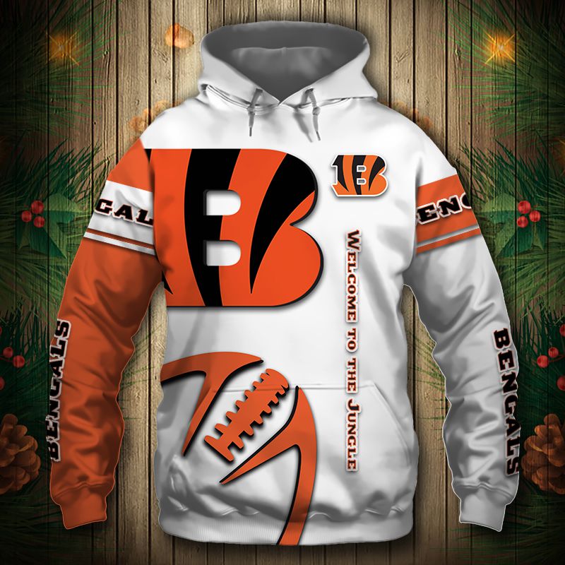 Cincinnati Bengals Hoodie 3D Graphic Balls Zip Hoodie Pullover 0