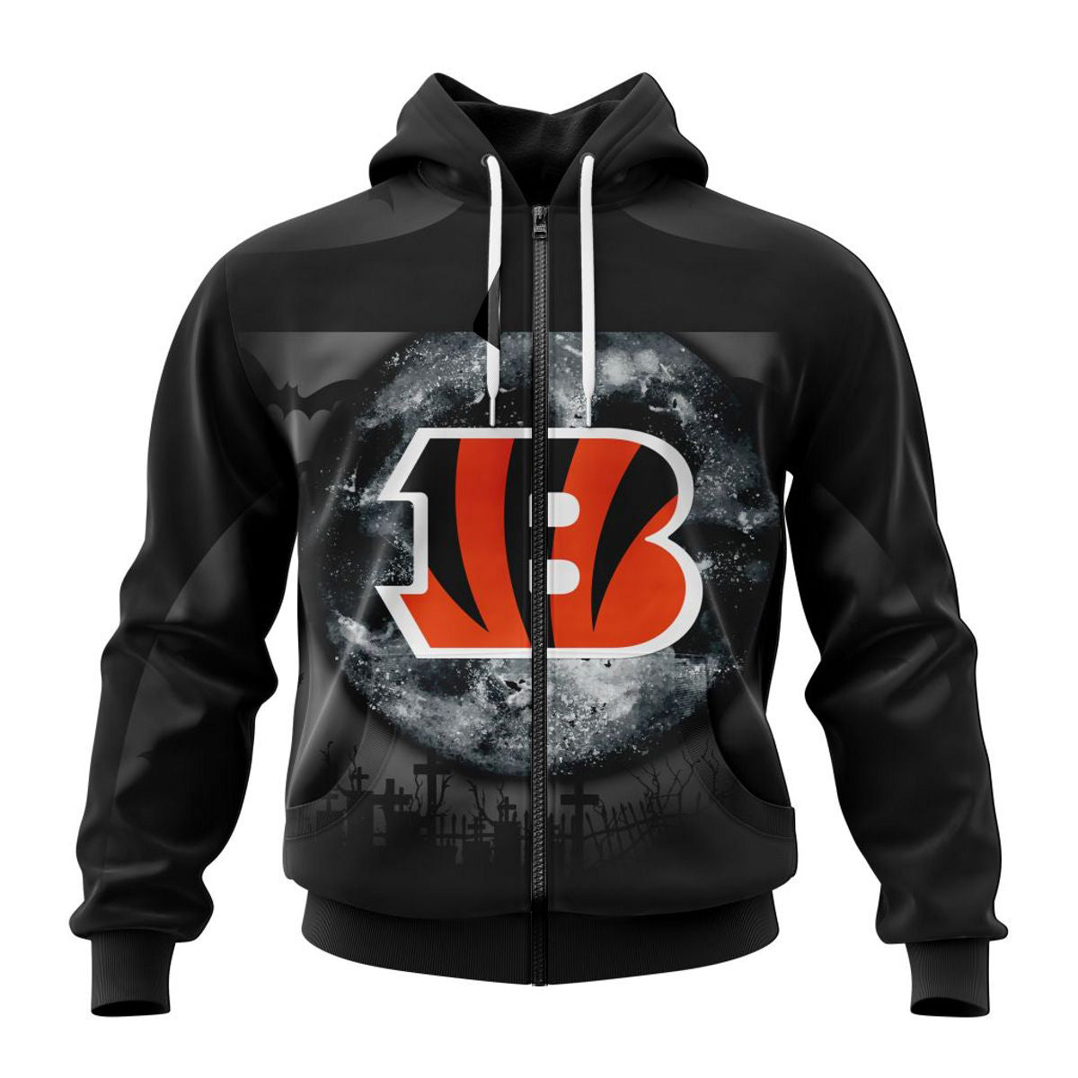 Cincinnati Bengals Hoodie 3D Halloween Custom Name Number Gifts for Fans 0