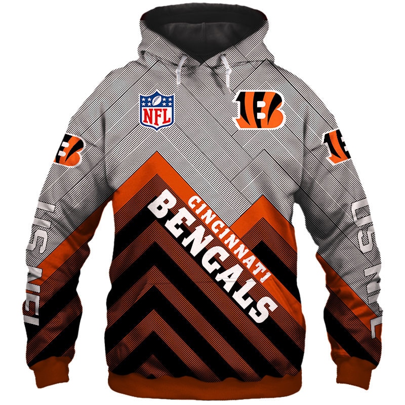 Cincinnati Bengals Hoodie 3D Zip Hoodie Pullover Size S5Xl 0