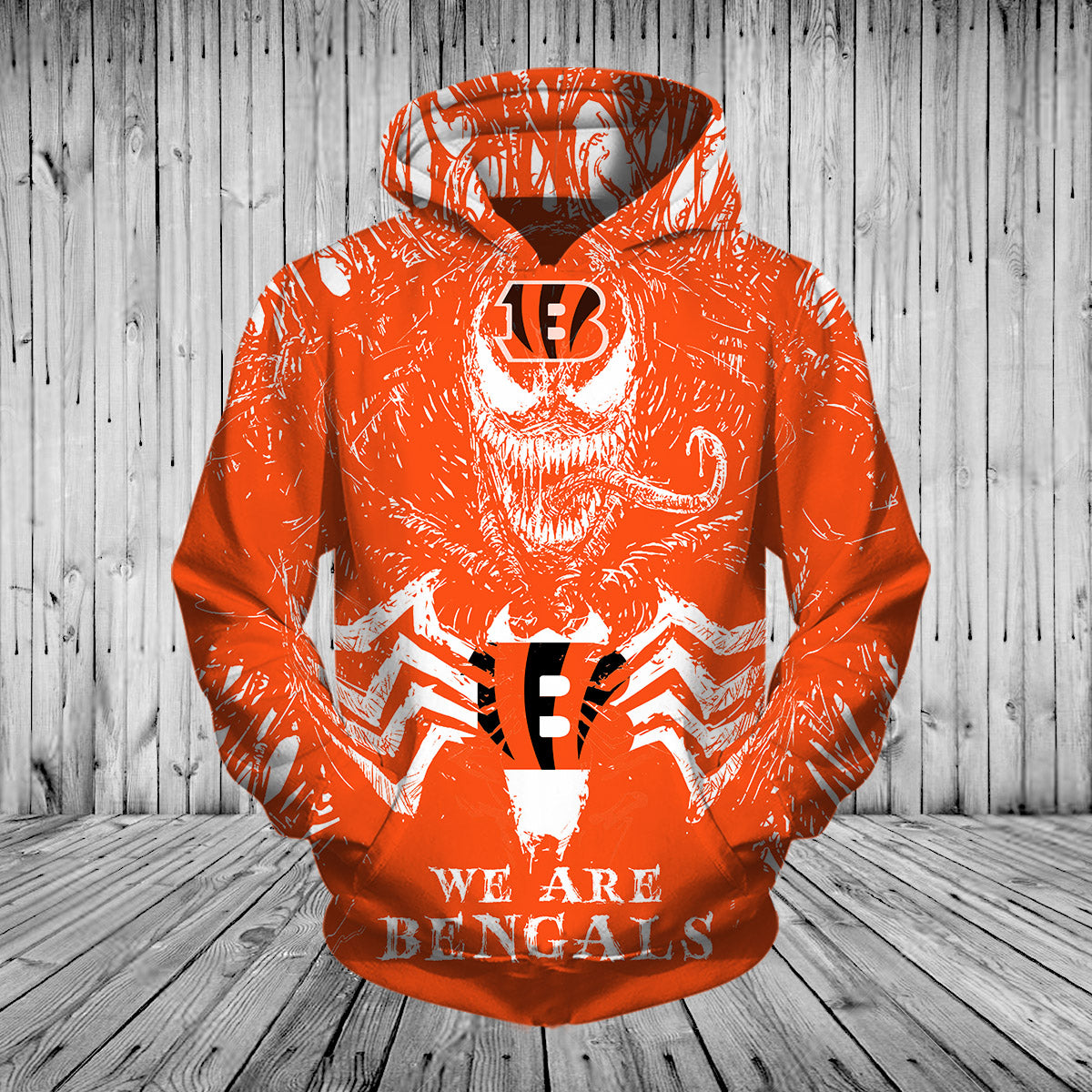 Cincinnati Bengals Hoodies 3D Venom Pullover Hoodies Gifts for Fans 0