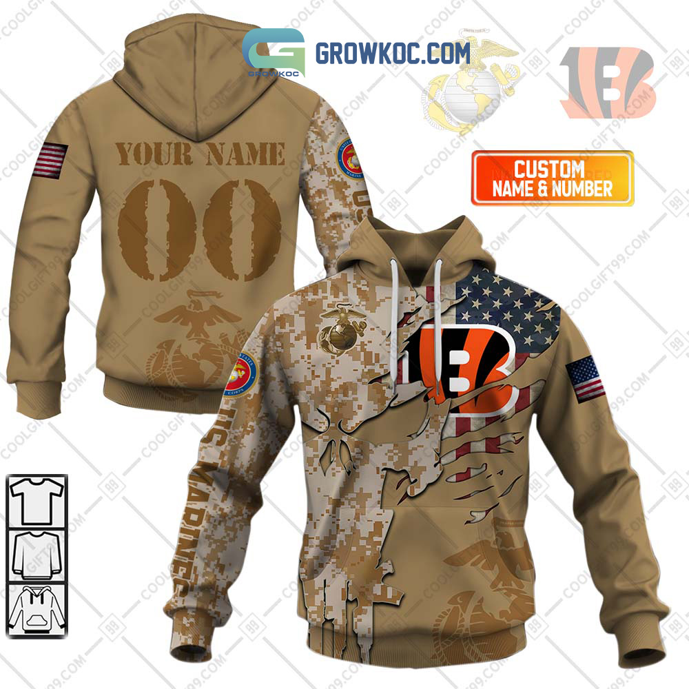 Cincinnati Bengals Marine Personalized Hoodie Shirts2B1 7Gk71