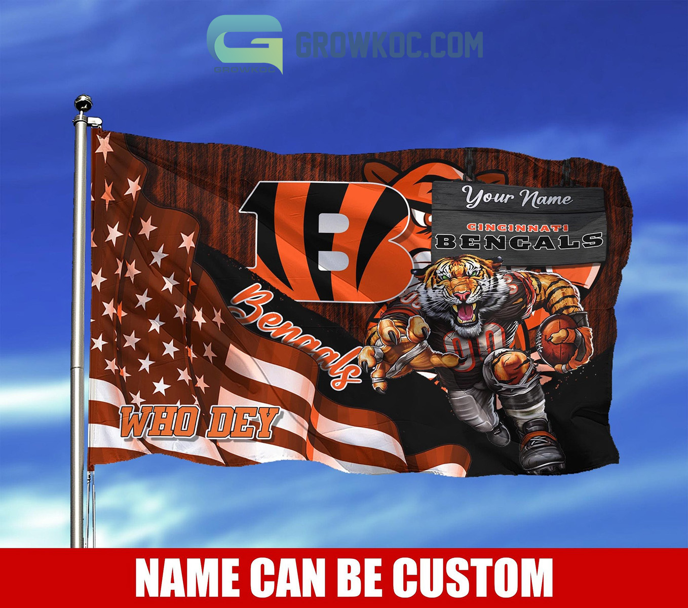 Cincinnati Bengals NFL Mascot Slogan American House Garden Flag2B1 779lv