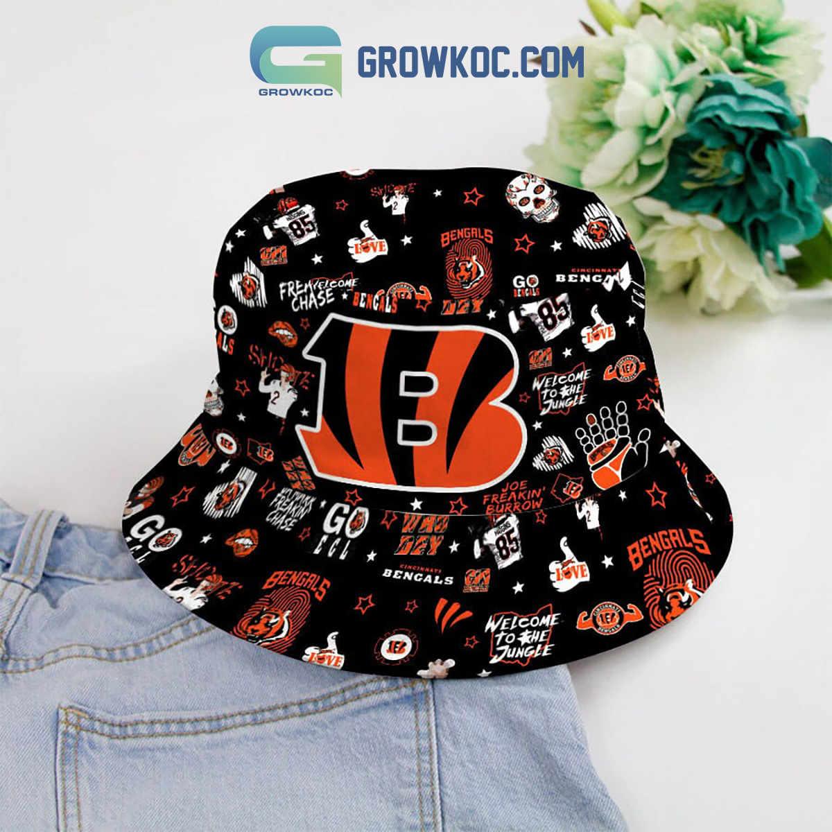 Cincinnati Bengals Welcome To The Jungle Bucket Hat2B1 OBpA8