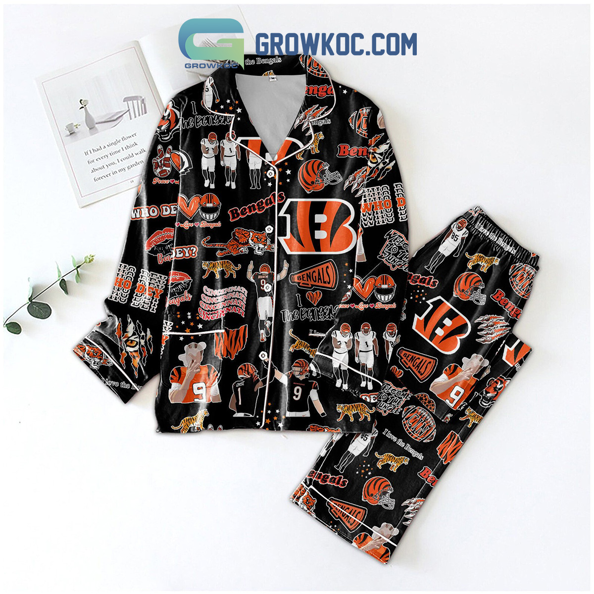 Cincinnati Bengals Welcome To The Jungle Pajamas Set2B1 OZhbD