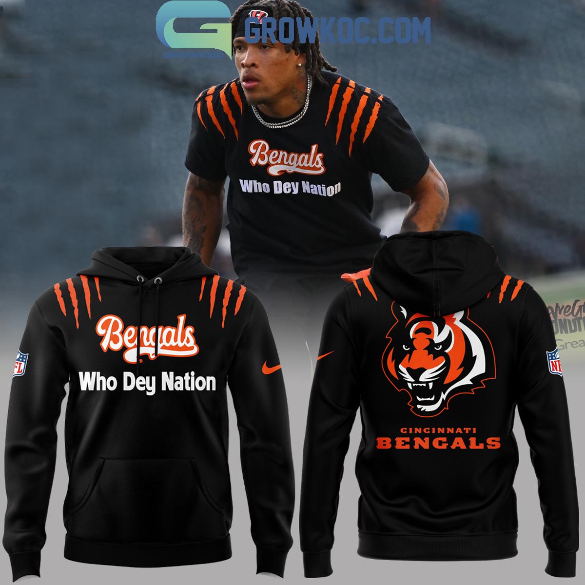 Cincinnati Bengals Who Dey Nation Hoodie T Shirt 1 0tzIv