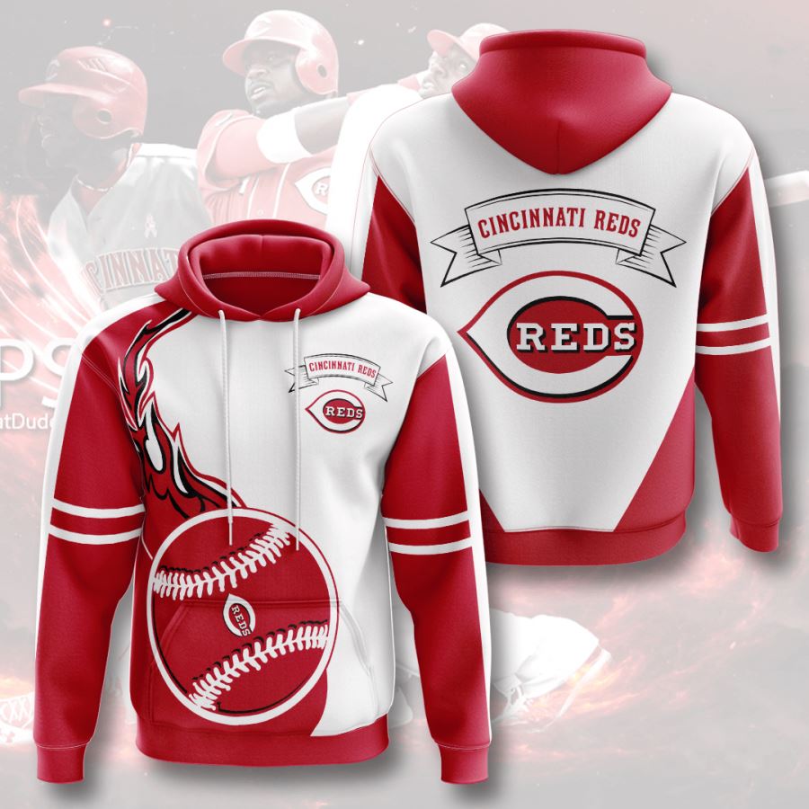 Cincinnati Reds Custom All Over Print Hoodie With Baseball Theme 0