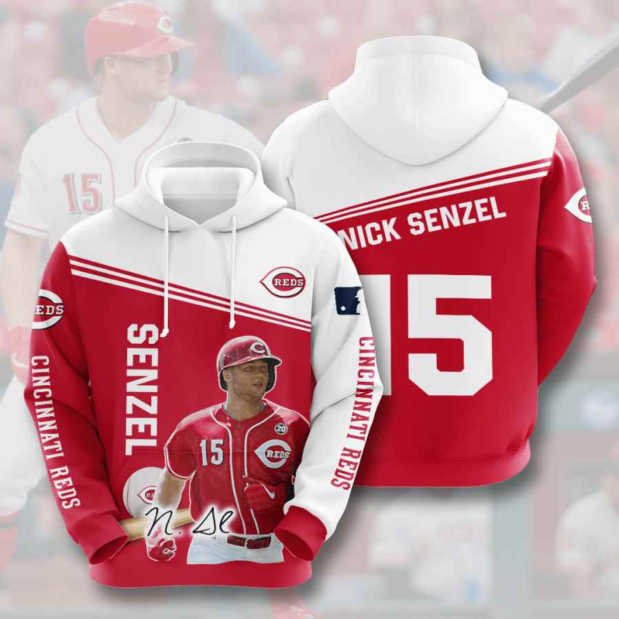 Cincinnati Reds Nick Senzel All Over Print Hoodie With Usa Theme 0