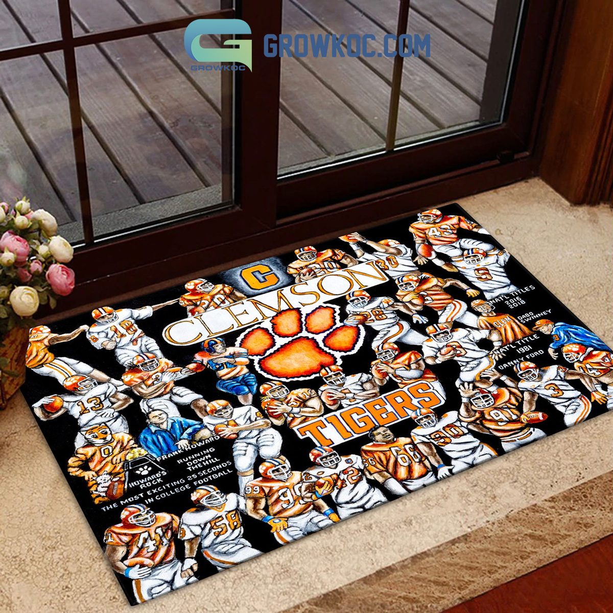 Clemson Tigers Football History Legend Doormat2B1 rdQdL