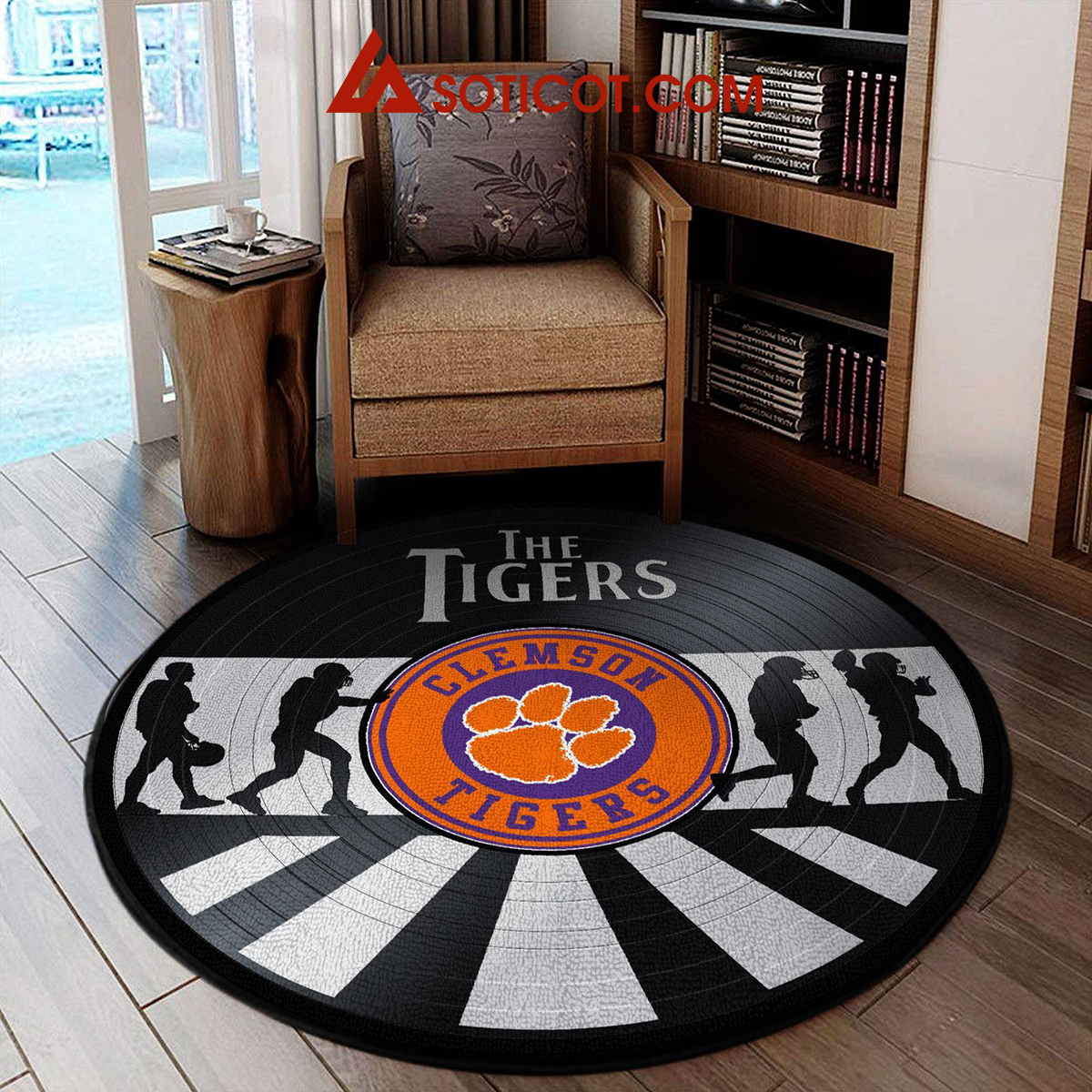 Clemson Tigers New Style Sports Round Rug Carpet Livingroom Mat2B1 UBke3