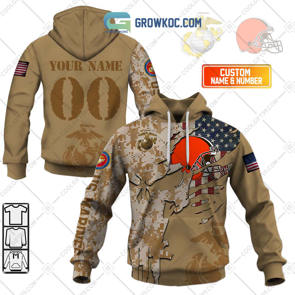 Cleveland Browns Marine Personalized Hoodie Shirts2B1 AZF5b