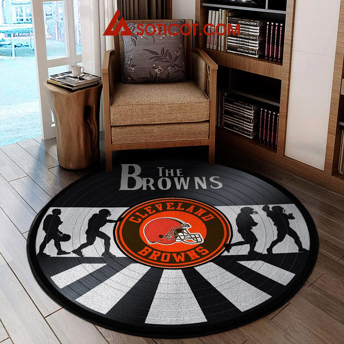 Cleveland Browns New Style Sports Round Rug Carpet Livingroom Mat2B1 QOjp2