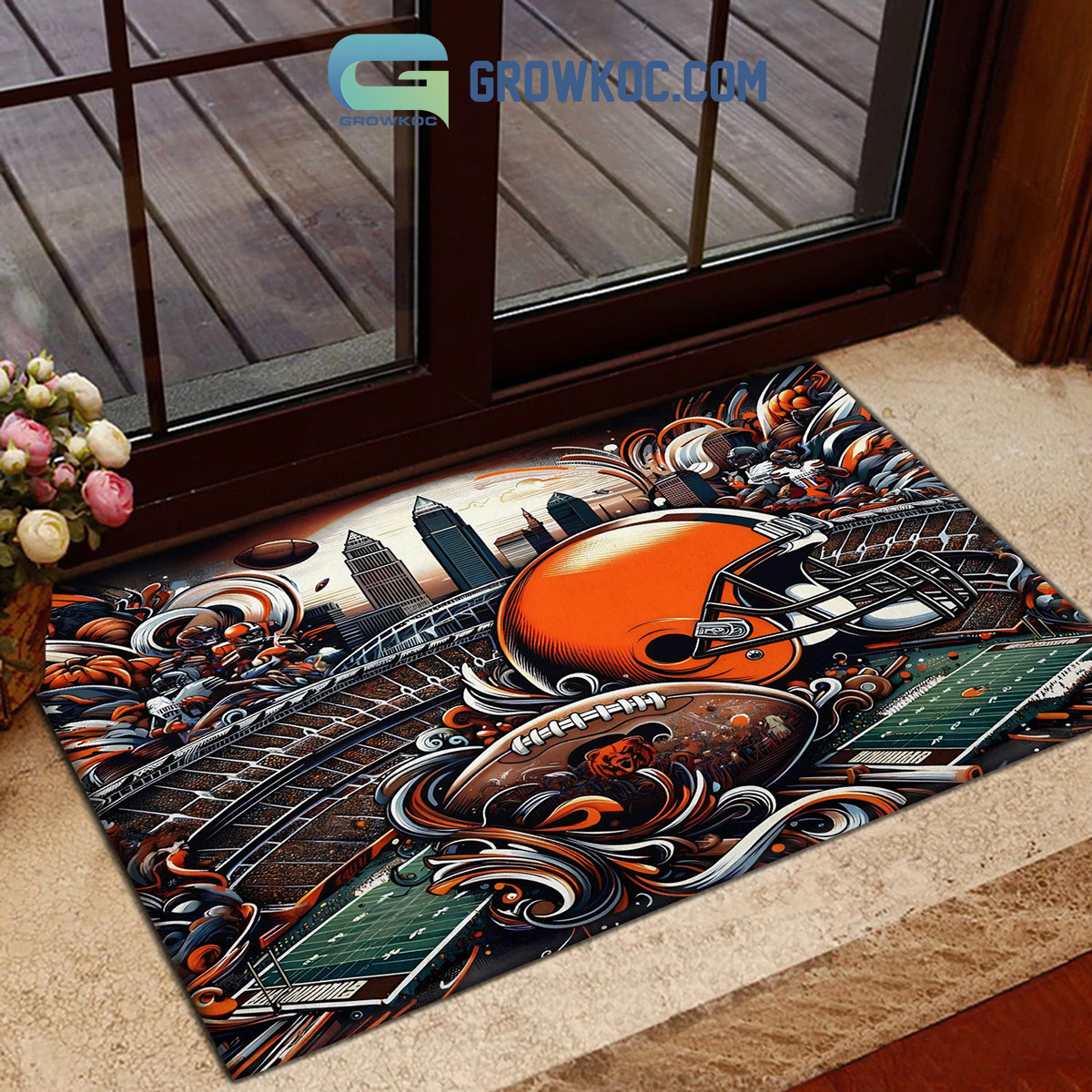 Cleveland Browns Stadium Football Fan Doormat2B1 HZ0Rf