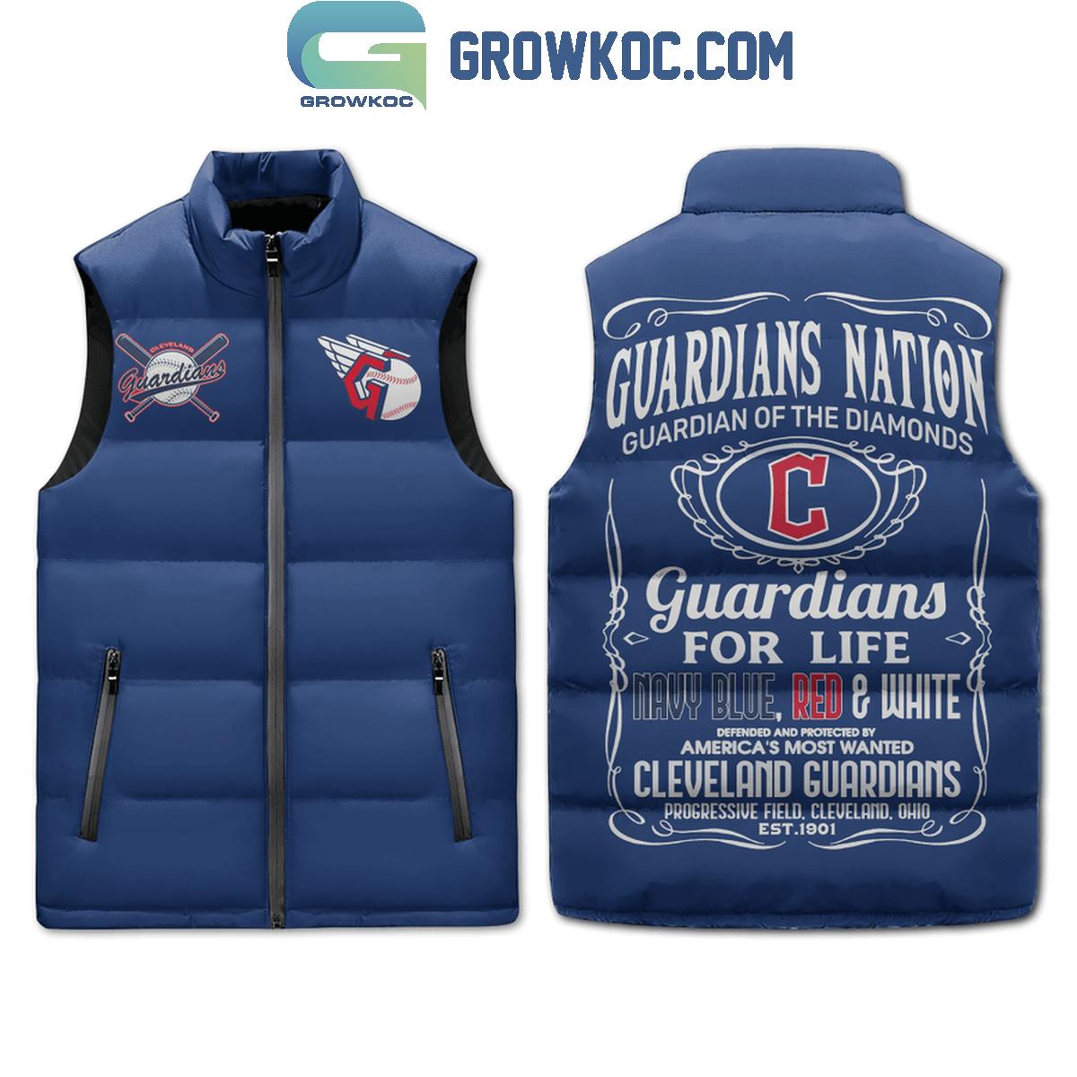 Cleveland Guardians Of The Diamond For Life Sleeveless Puffer Jacket 1 hmtE4