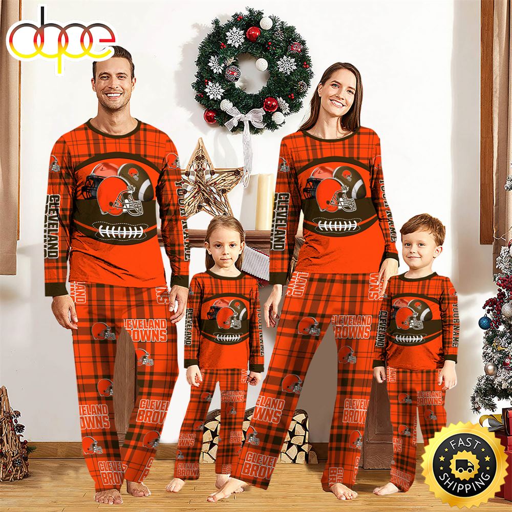 Cleveland Browns NFL Custom Your Name Football Team Pajamas cbfrko