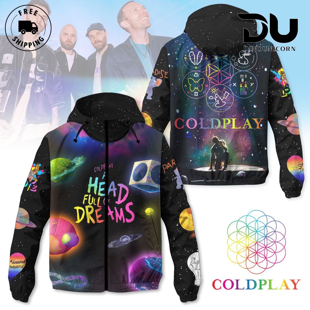 Coldplay A Head Full Of Dreams Limited Edition Windbreaker Jacket 1