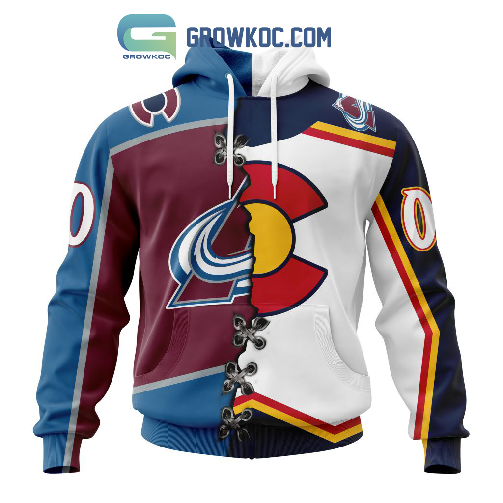 Colorado Avalanche Mix Reverse Retro Personalized Hoodie Shirts2B1 CEfjb