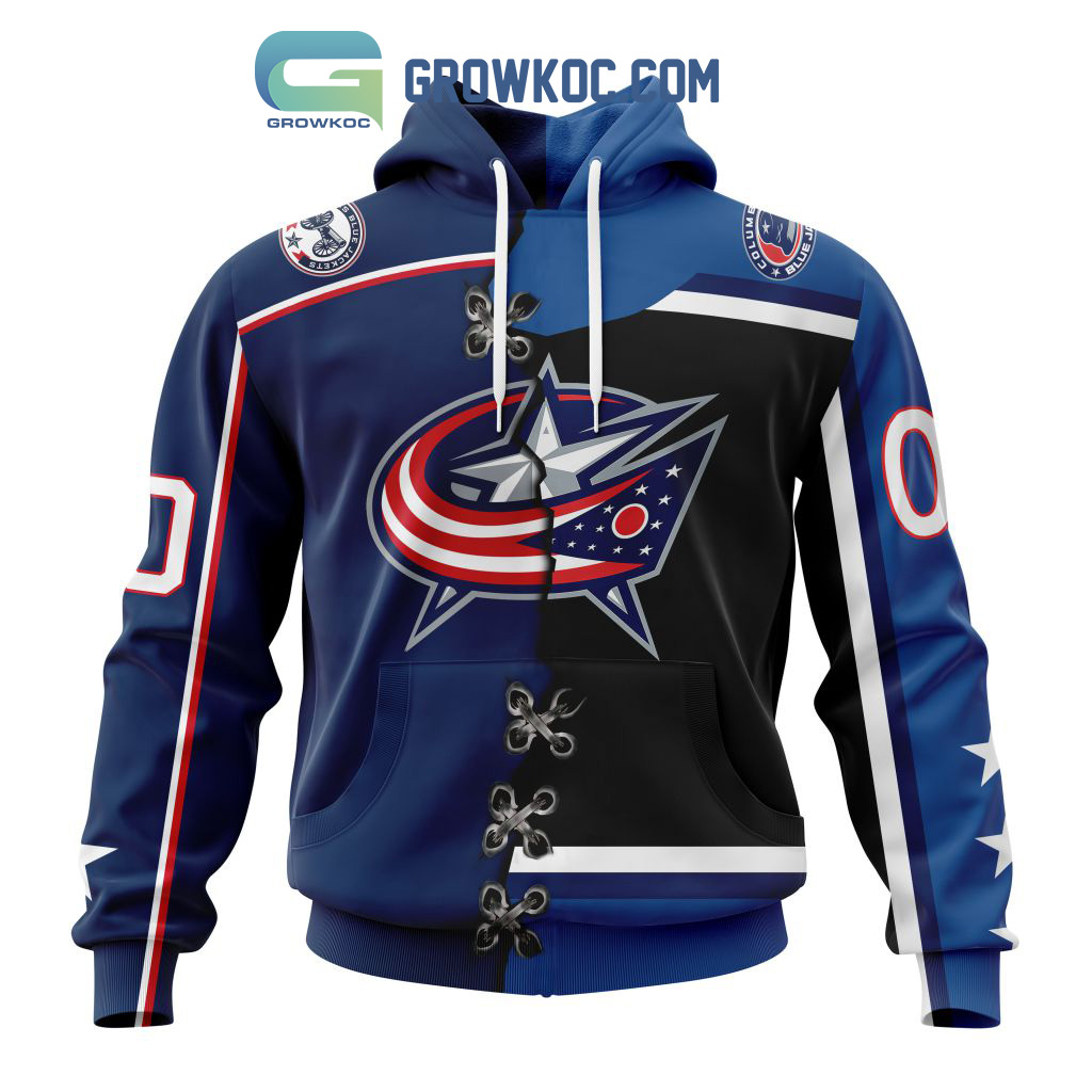 Columbus Blue Jackets Mix Reverse Retro Personalized Hoodie Shirts2B1 VqvQN