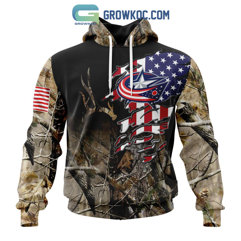 Columbus Blue Jackets NHL Special Camo Realtree Hunting Personalized Hoodie T Shirt2B1 ERKXH