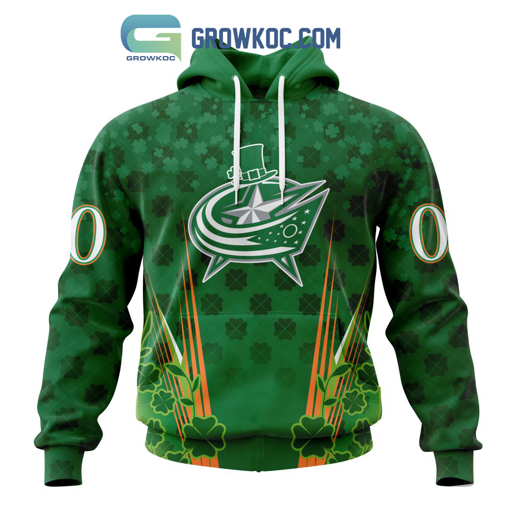 Columbus Blue Jackets St. Patricks Day Personalized Hoodie Shirts2B1 HIycf