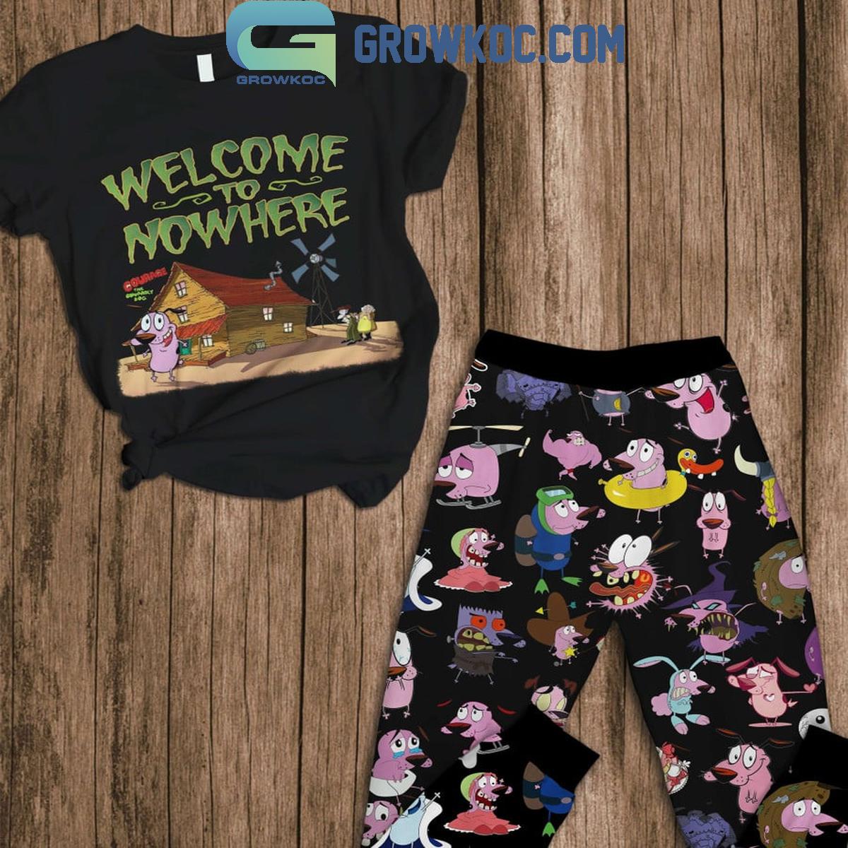 Courage The Cowardly Dog Welcome To Nowhere Fleece Pajamas Set 1 dxAFw