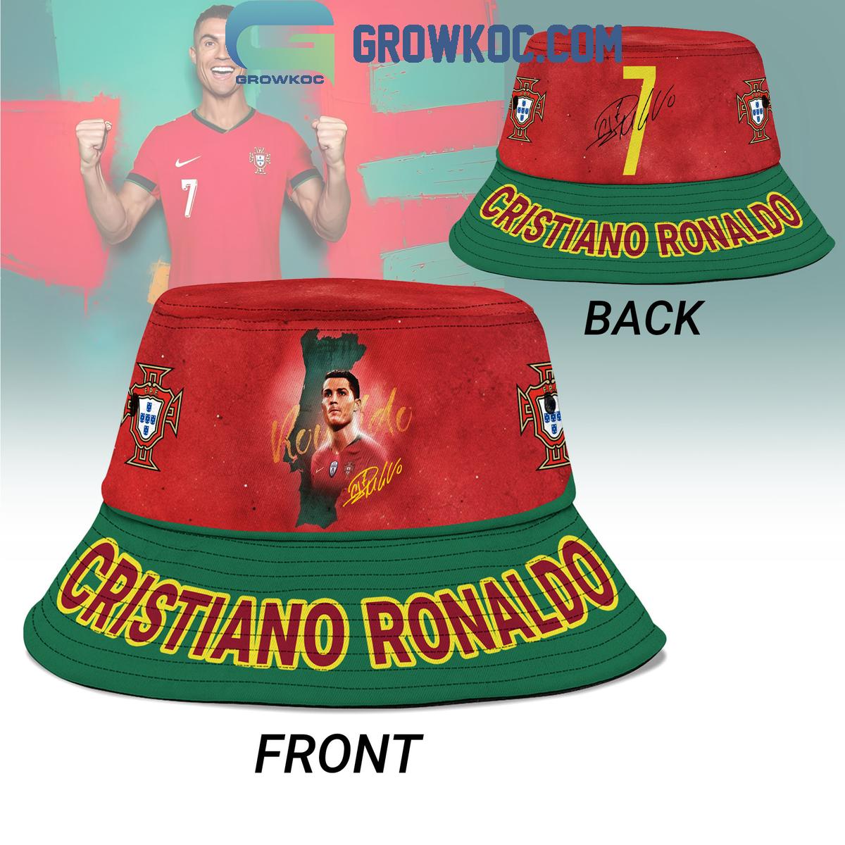 Cristiano Ronaldo Portugal UEFA Euro 2024 Fan Bucket Hat 1 R2edQ