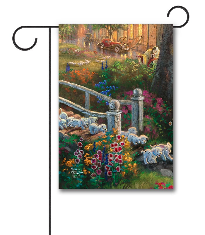 Cruela De Vil Thomas Kinkade Garden Disney Flag