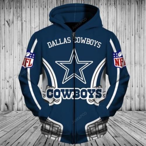 Custom Dallas Cowboys Zipper Hoodie Version 2 Perfect Gift for NFL Fans 1