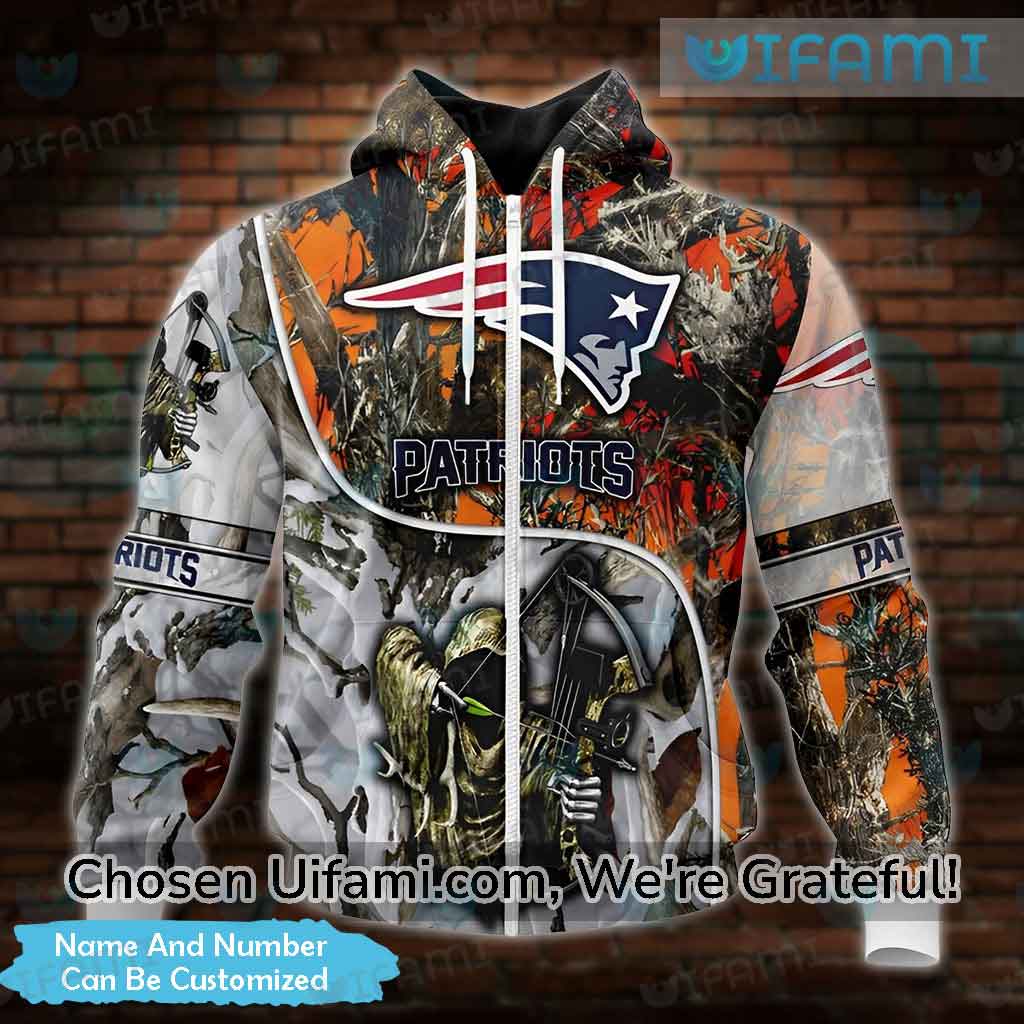 Custom Patriots Zip Up Hoodie 3D Grim Reaper New England Patriots Gift 2