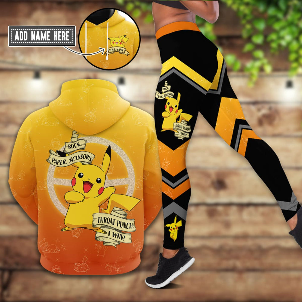 Custom Pikachu Themed Hoodie And Leggings Set 1