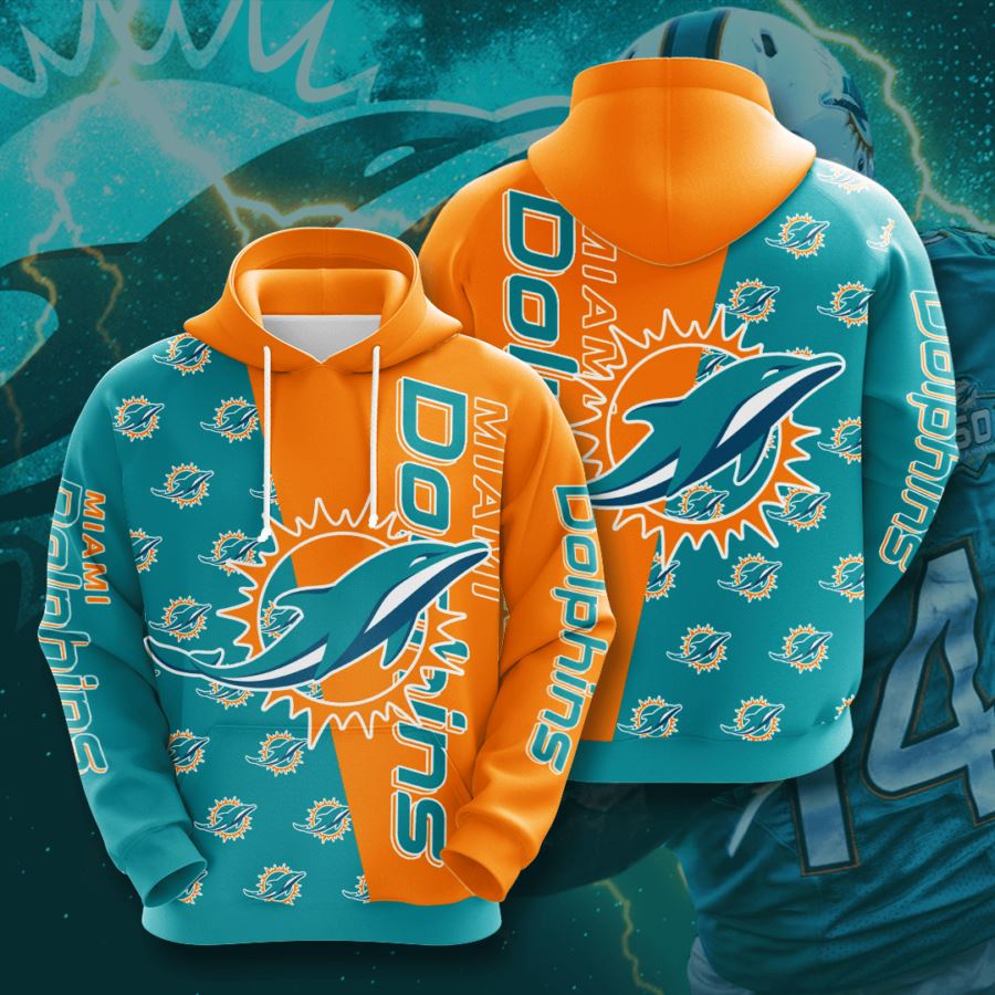 Customizable Miami Dolphins Sport Hoodie with All Over Print Design 0