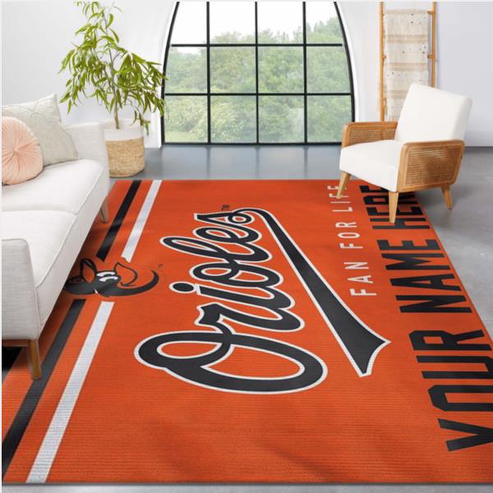 Customized MLB Baltimore Orioles Area Rug Living Room Rug 1 ozwyf4