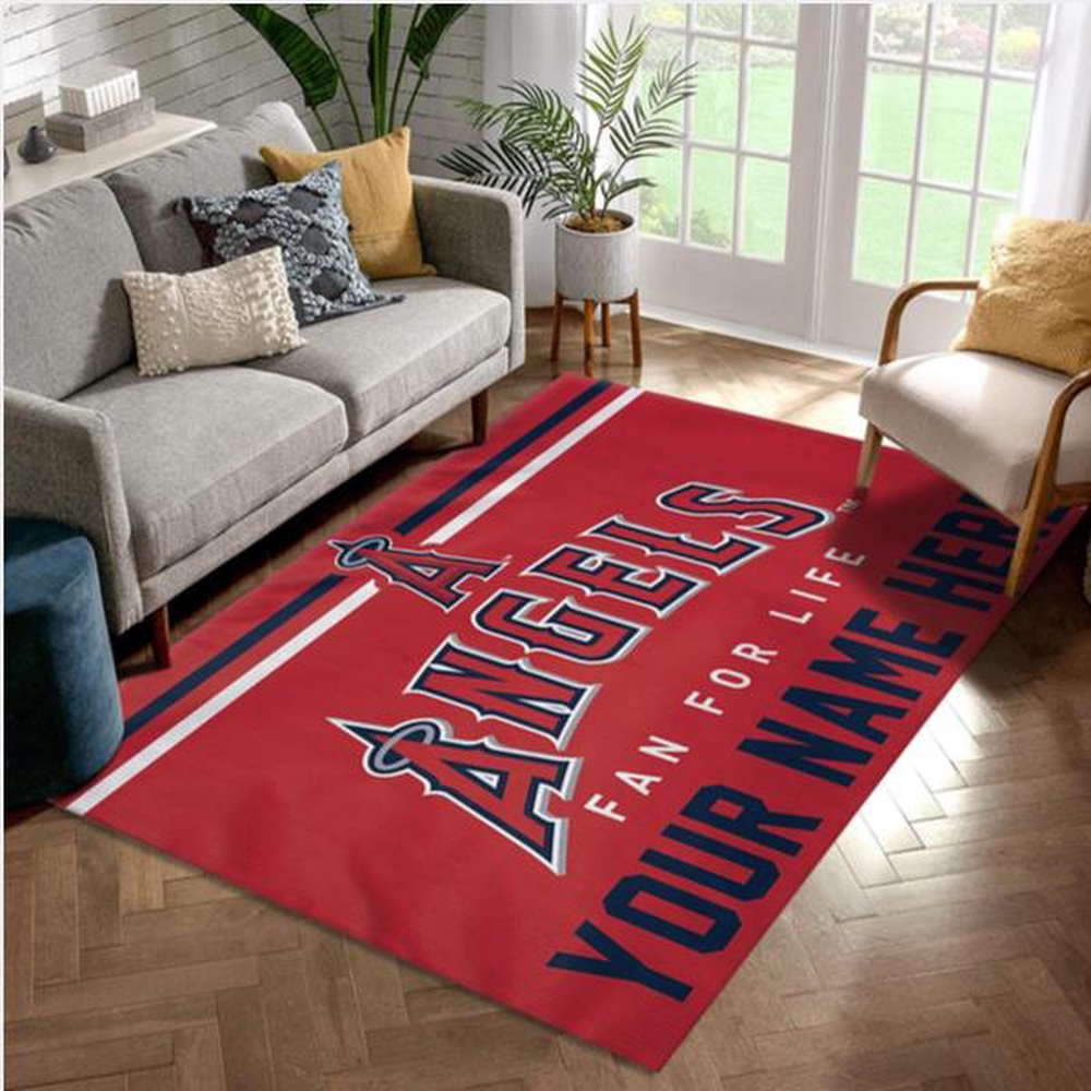 Customized MLB Los Angeles Angels Area Rug For Christmas Living Room Rug 1 mt31la