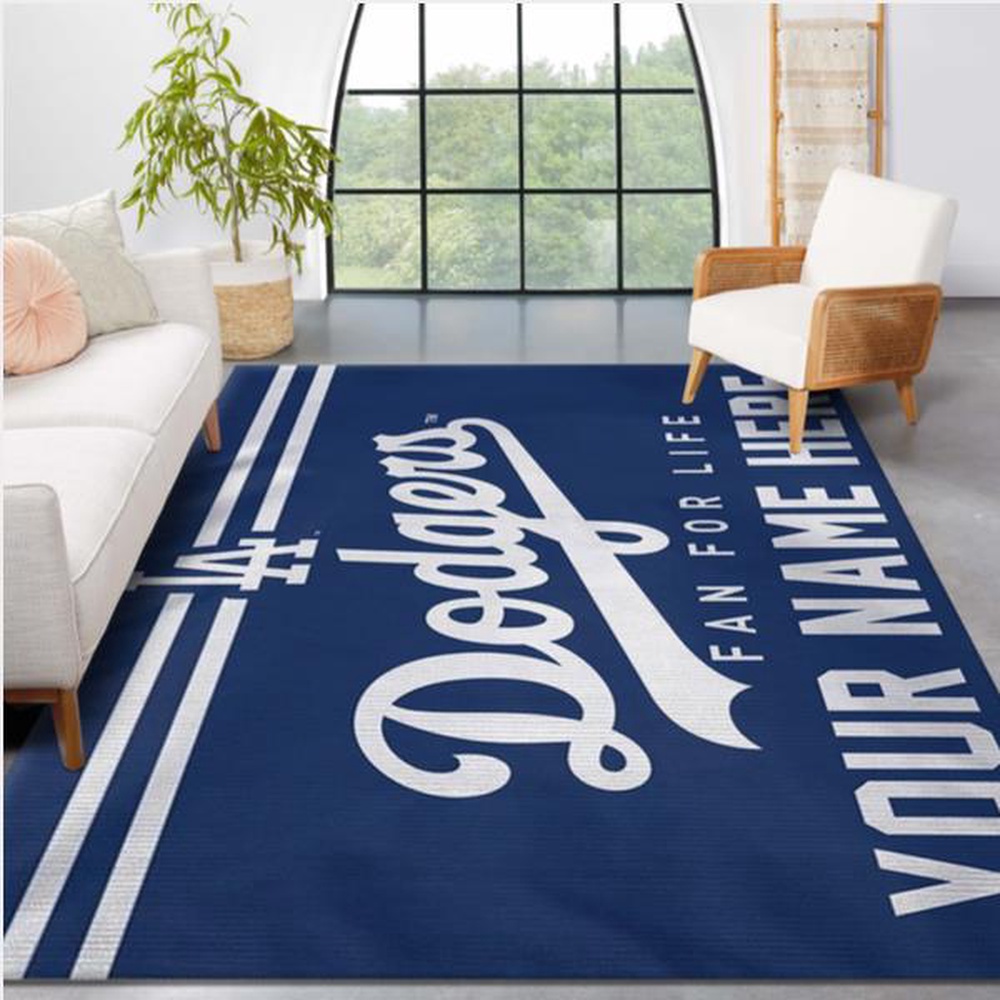 Customized MLB Los Angeles Dodgers Area Rug Reangle Living Room Rug 1 c5xbbi