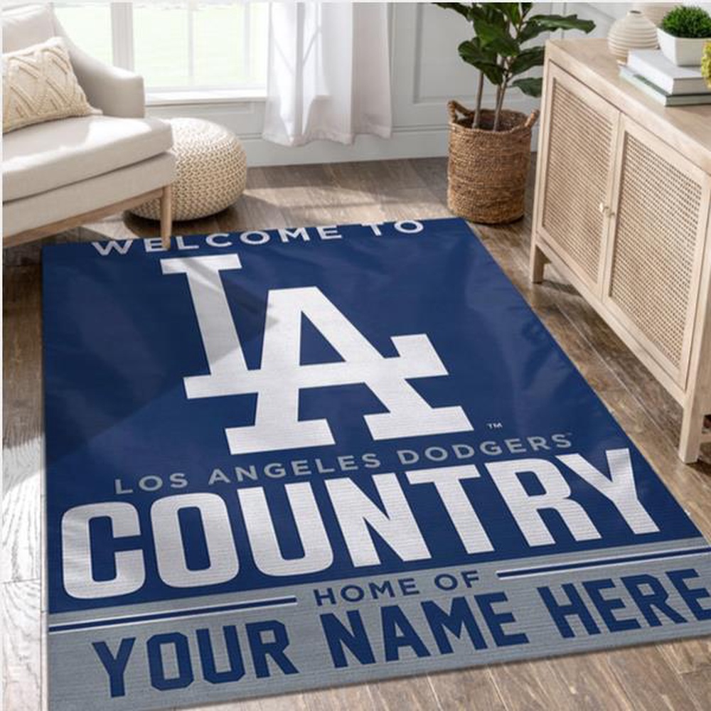 Customized MLB Los Angeles Dodgers Area Rug Team Logos Living Room Rug 1 lnsnjk